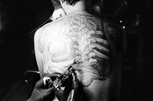 black and white skeleton tattoo tattoos