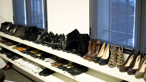 black,  boots and  closet
