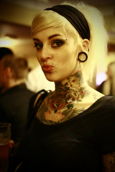 blonde, gauges and hair