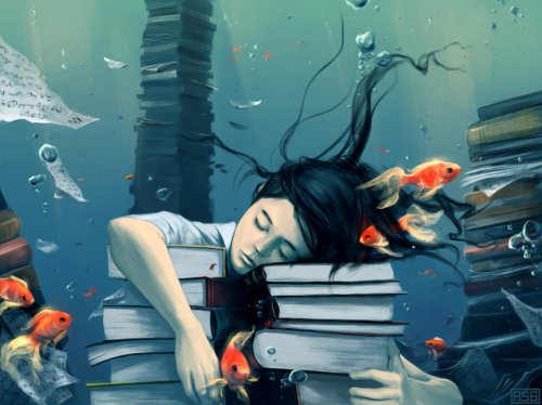 books, dream and fish