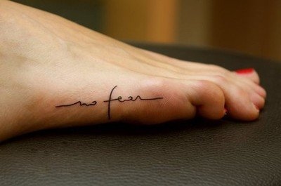 fear,  foot and  small tattoo