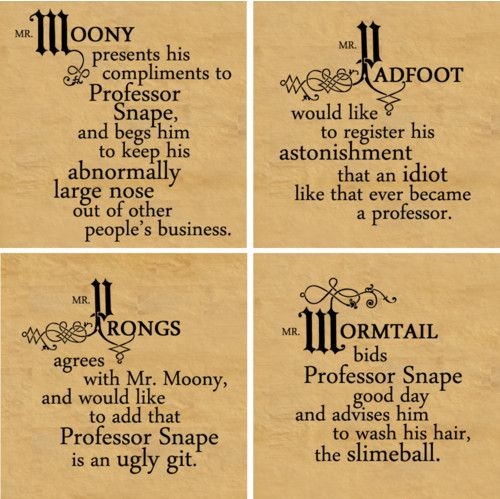 harry potter, moony and padfoot