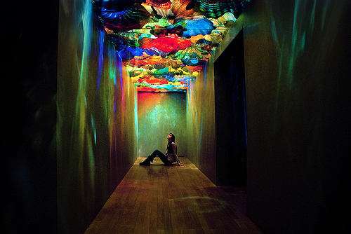 alone, chihuly and colorful