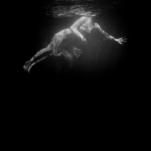 b&w, body and drown