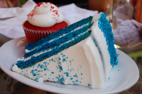 blue, cake and cupcake