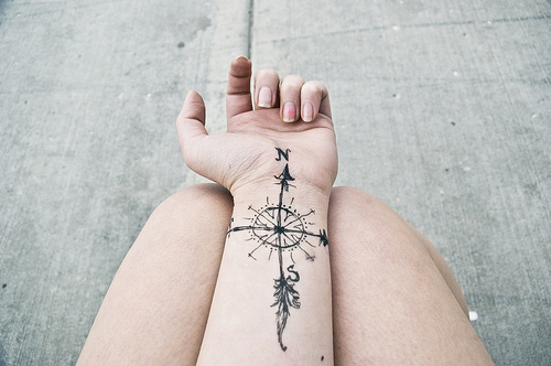 Compass Girl Model Pretty Tattoo Inspiring Picture On Favimcom