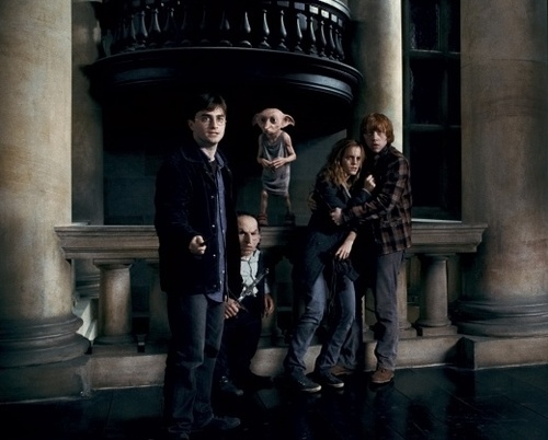 dobby, harry potter and hermione