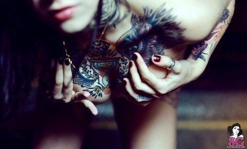nails,  necklace and  suicide girls