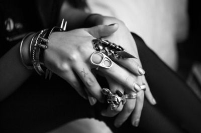 black and white,  bracelets and  fashion
