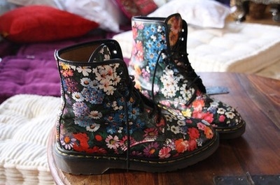 black,  cute and  doc marten