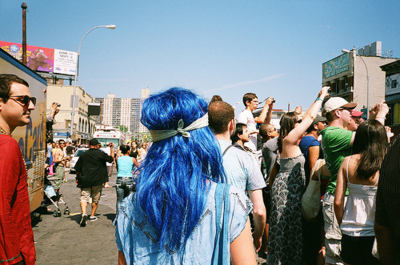 blue hair,  fashion and  girl