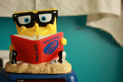 bob sponge, book and cute