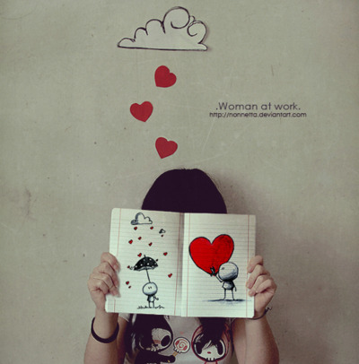 cute, drawing and heart