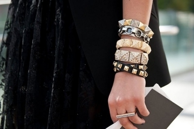 blazer,  bracelets and  dress