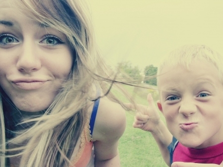 blonde, blue eyes and brother