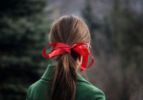 bow, christmas and girl