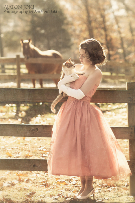 cat, dress, farm, girl, princess