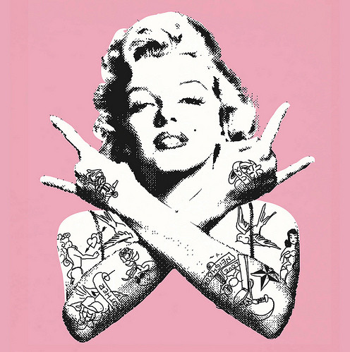 marilyn monroe pin up pink tattoo Added Aug 01 2011 Image size 