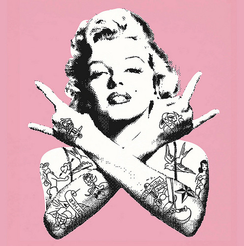 marilyn monroe pin up pink tattoo Added Aug 01 2011 Image size