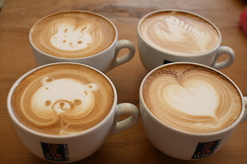 bear, bunny and coffe