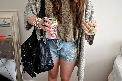 coke, fashion and girl