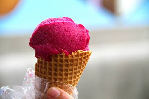 food, ice cream and pink