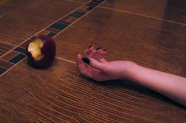 apple, arm and bitten apple
