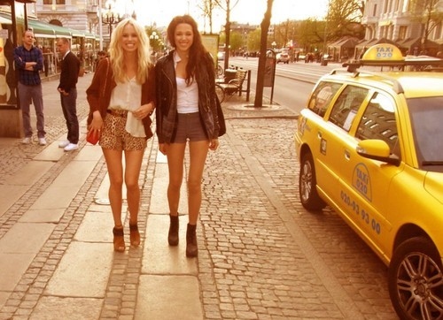 beautiful, blonde, brunette, cab, fashion