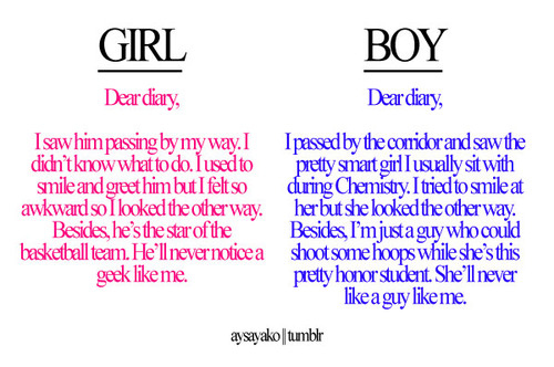 boy, diary and girl