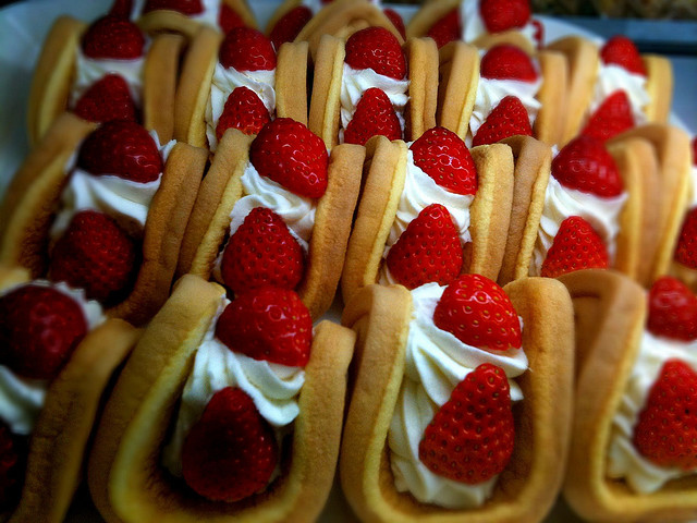 chantilly, food and strawberry
