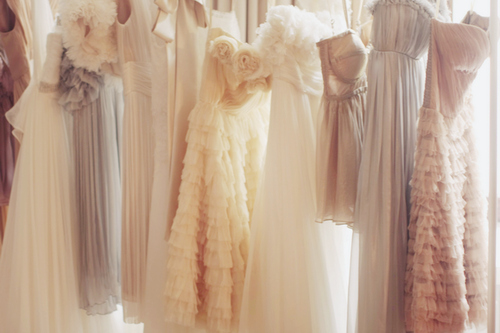 clothes, cream and dresses