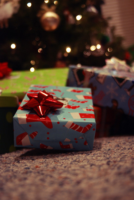 bow, christmas and gift