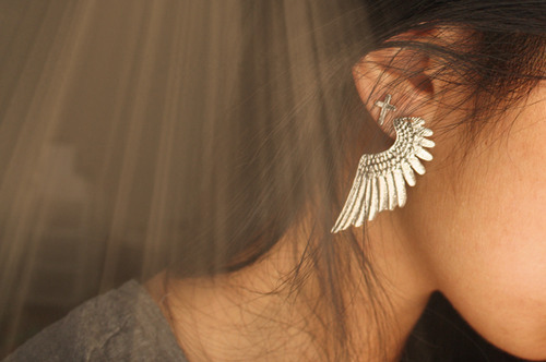 earrings, fashion and hair