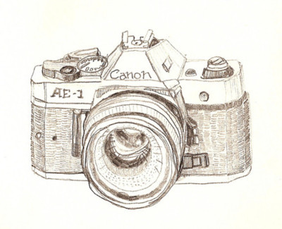 art, camera and drawing