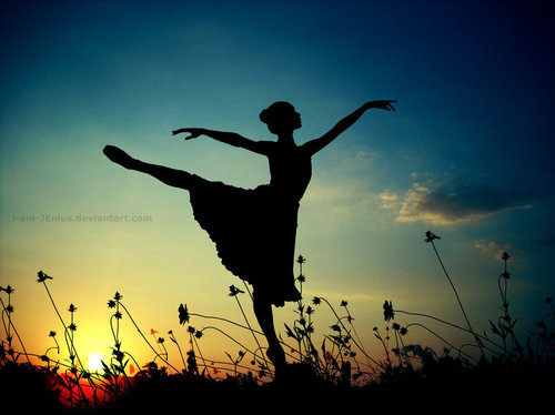 ballet, dress and sky