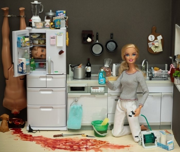 barbie, blood and clean