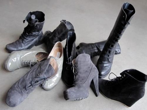 black, boots and collection