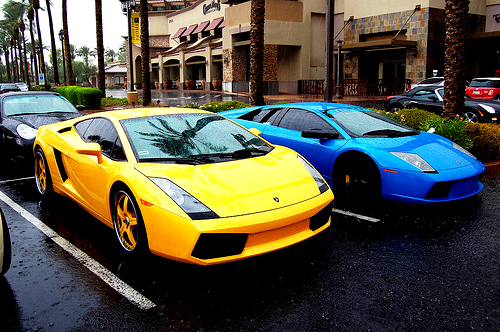 Blue Ferrari Cars