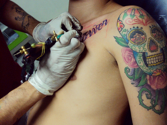 arm tattoo, caveira mexicana and mexican skull