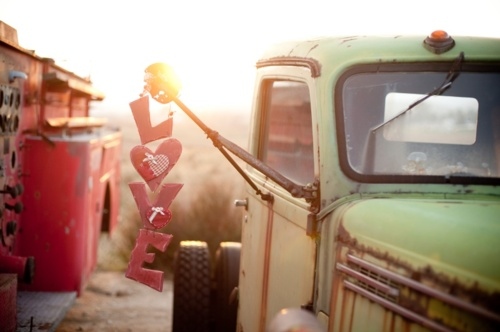 love, sign, truck, vintage