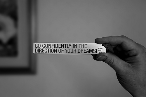 confidence, dreams and quote