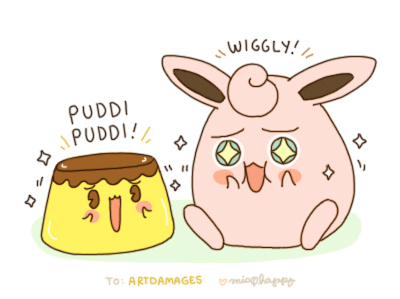 food,  pudding and  wiggly