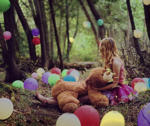 alone, balloons and blond