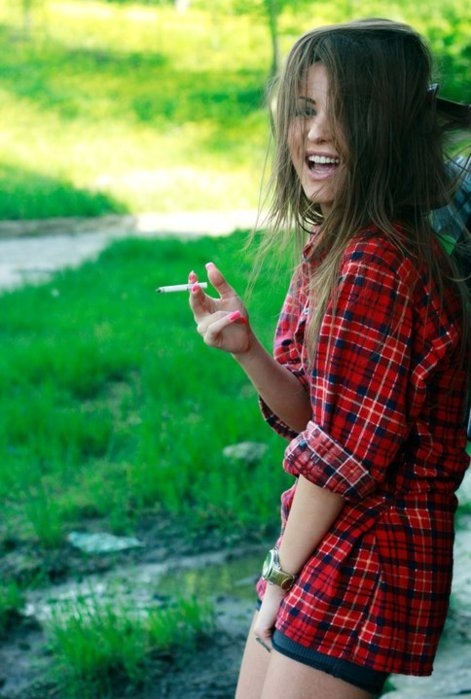 brunette, cigarette and cigarrete