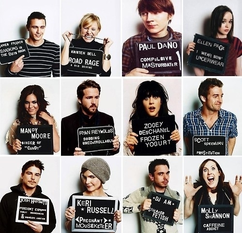 celebrities, dj am, ellen page, funny, james franco