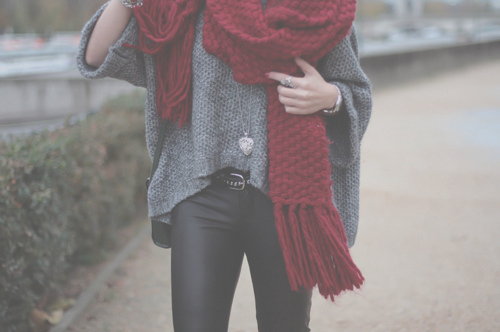 fashion, girl and knitwear