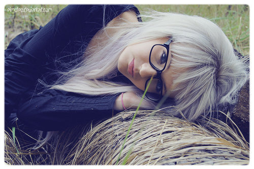 girl, glasses and hair