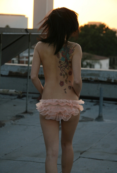 anorexic, girl and tattoo