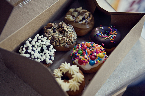 colorful, donuts and food