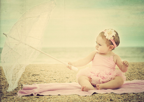 beach, cute and pink